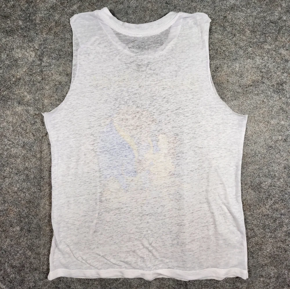 Disney Beauty and the Beast Sleeveless White Tee Size Medium - Picture 2 of 7